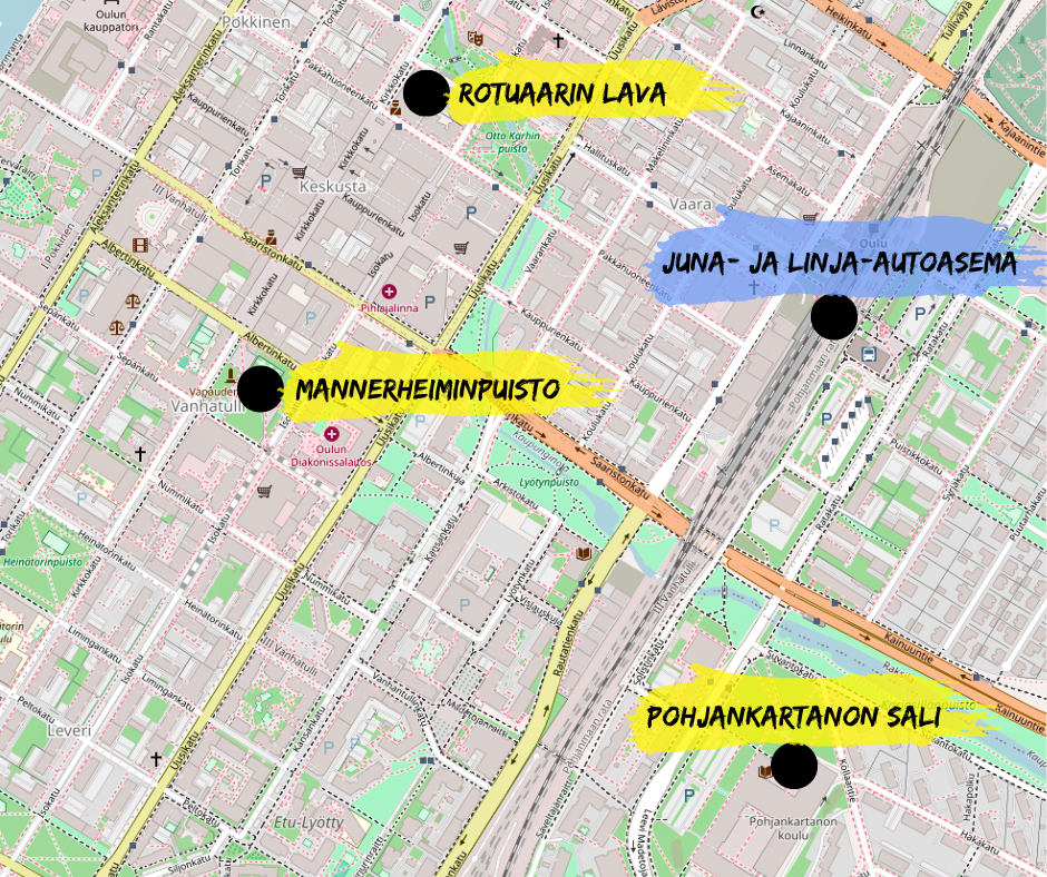 Tapahtumapaikat kartalla